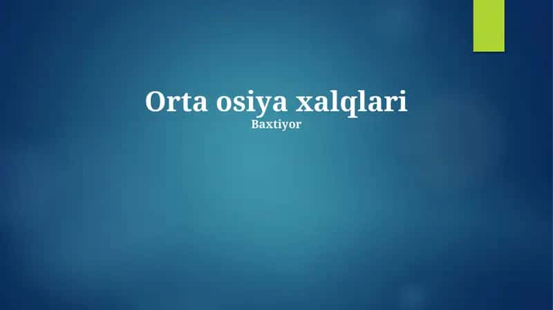 Baxtiyor 1