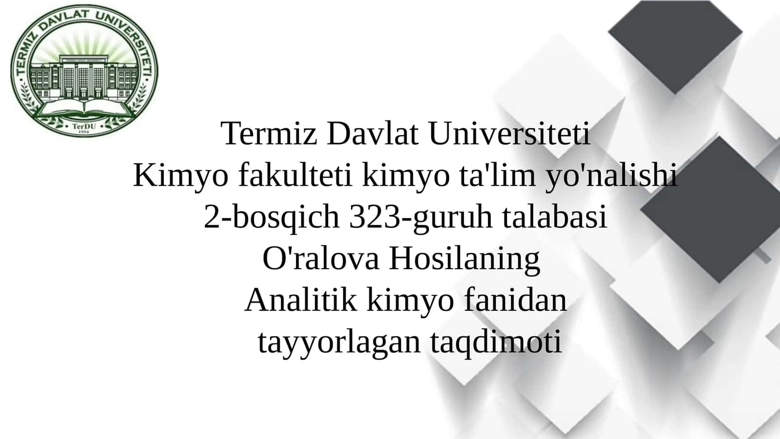 Titrametrik analiz usullari, sinflanishi 1