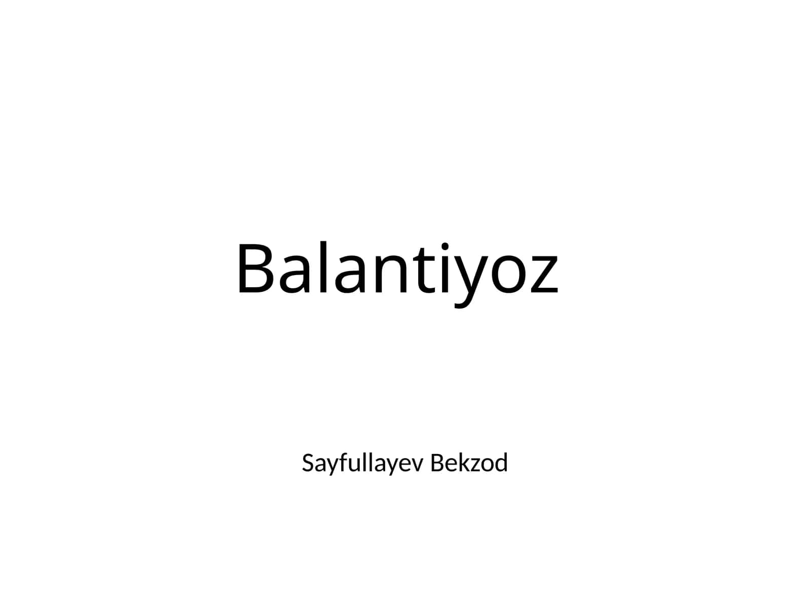 Balantidioz 1