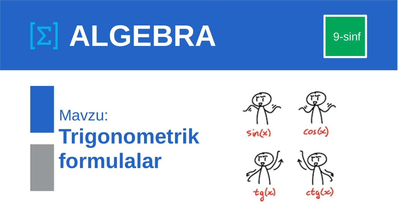 Trigonometrik formulalar 1
