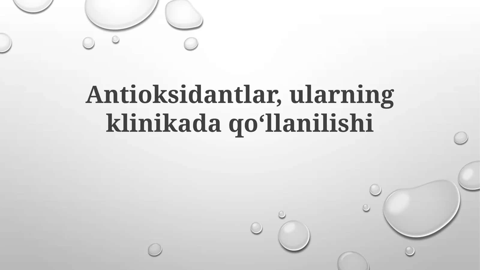 Antioksidantlar 1