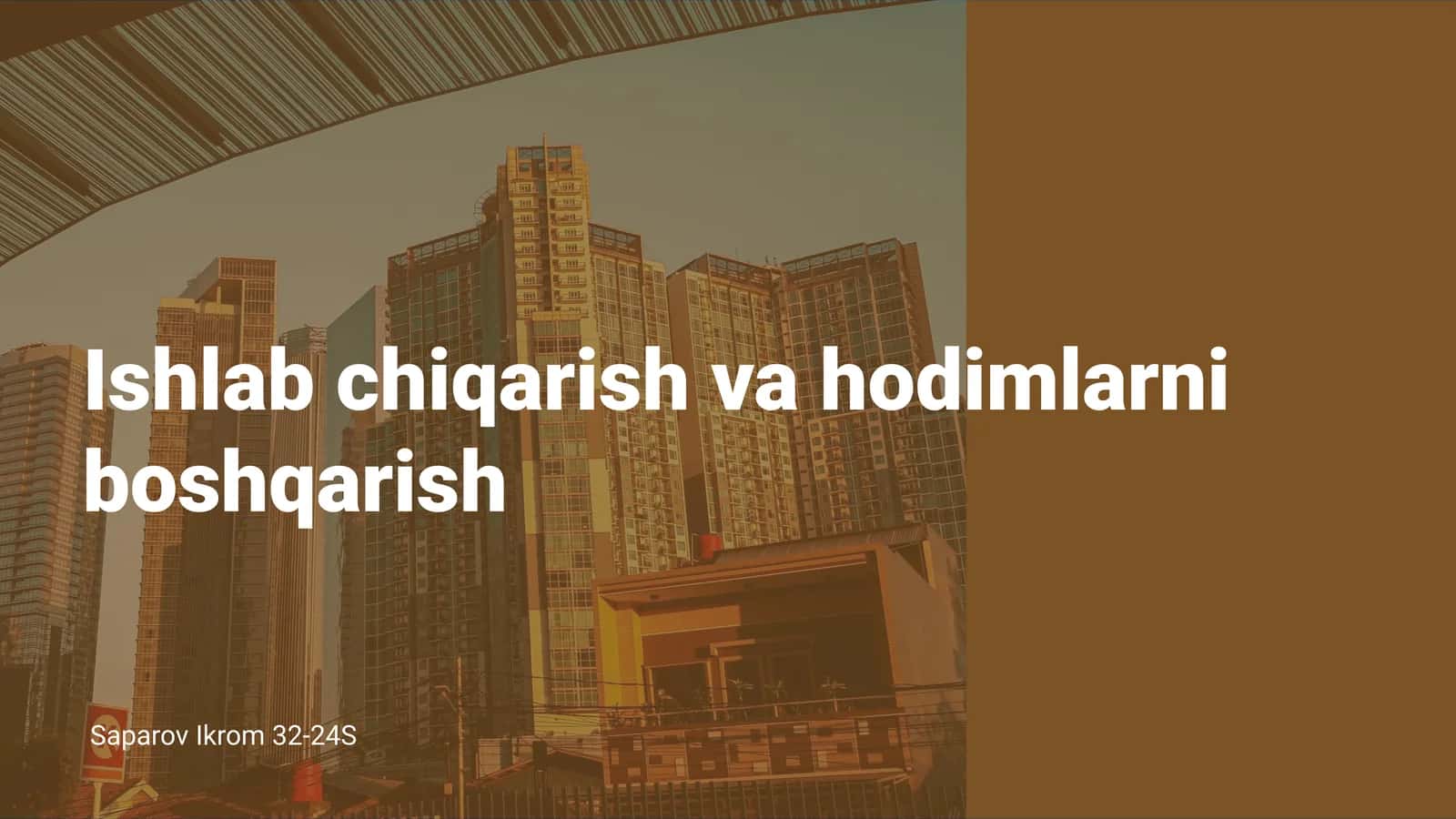 ishlab chiqarish va hodimlarni boshqarish 1