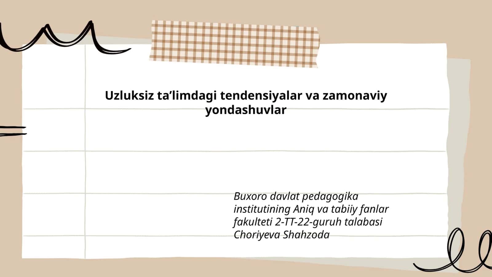 Uzluksiz ta’limdagi tendensiyalar va zamonaviy yondashuvlar 1