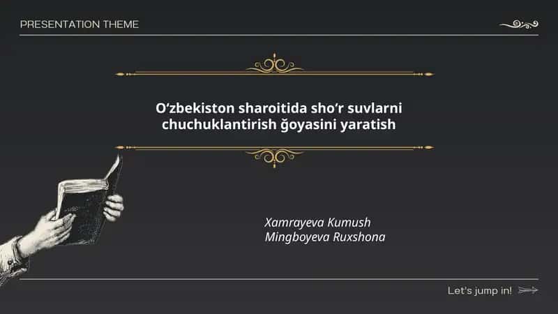 Oʻzbekiston sharoitida shoʻr suvlarni chuchuklantirish ğoyasini yaratish 1