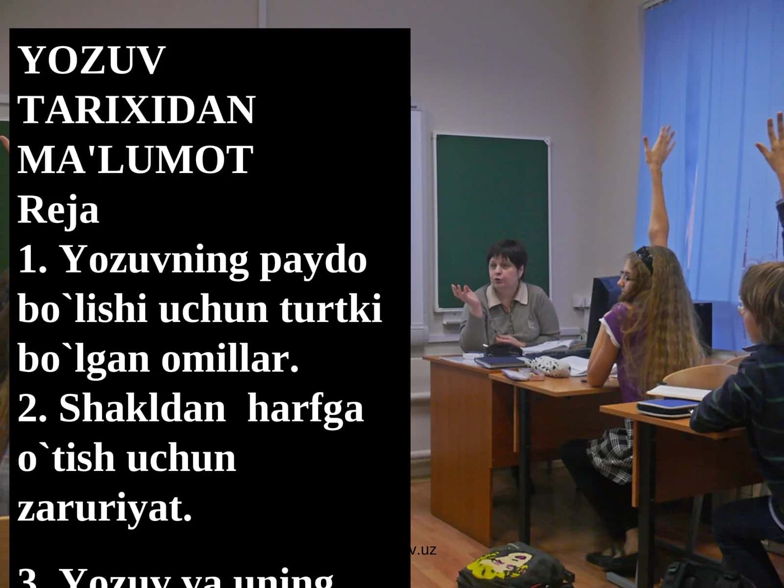 Yozuv Tarixidan Ma'lumot 1