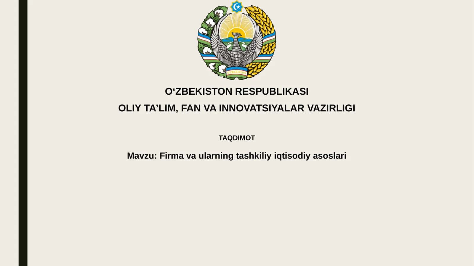 Firmavaularning tashkiliy iqtisodiyasoslari 1