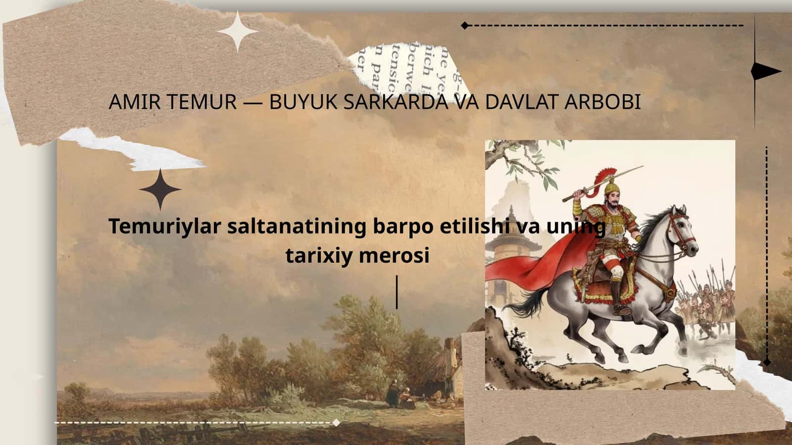AMIR TEMUR — BUYUK SARKARDA VA DAVLAT ARBOBI 1