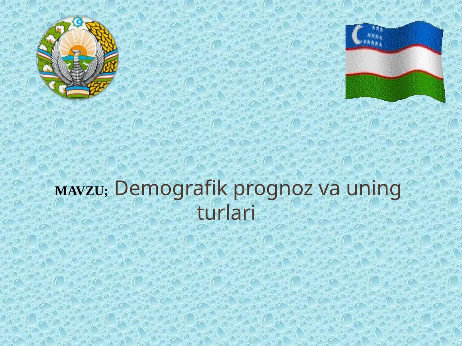Demografik prognoz va uning turlari 1
