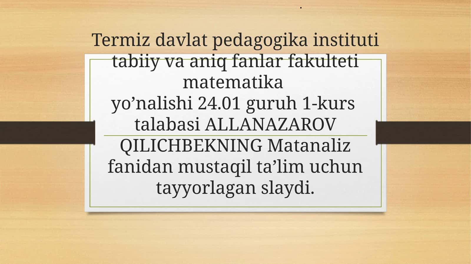Qoidali bo`lish. Ko`phadlarni EKUBi. Keltirilmas ko`phadlar. 1