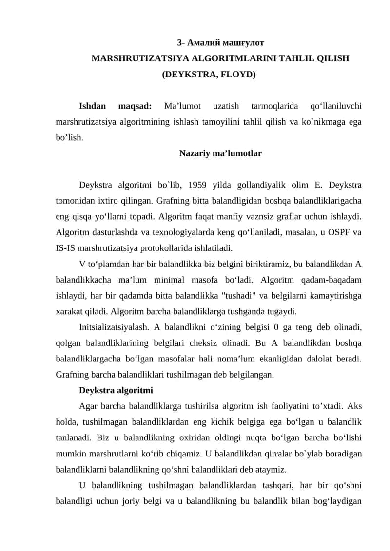 Dejkstra algoritmi 1