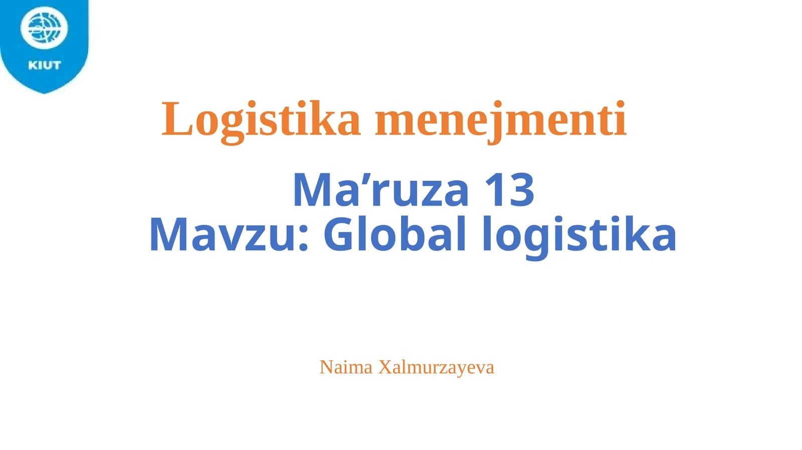 Globallogistika 1
