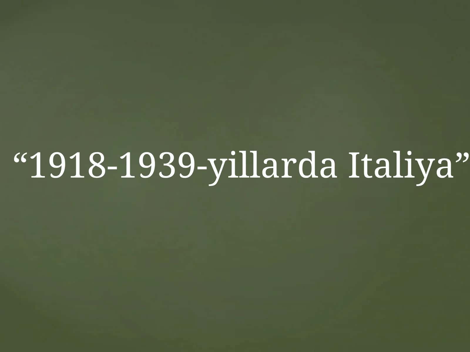 1918-1939-yillarda Italiya 1