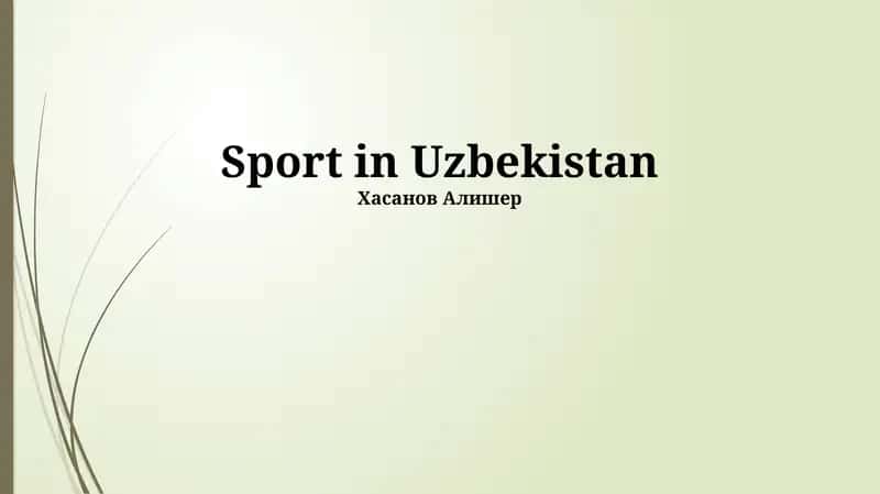 Sport in Uzbekistan 1