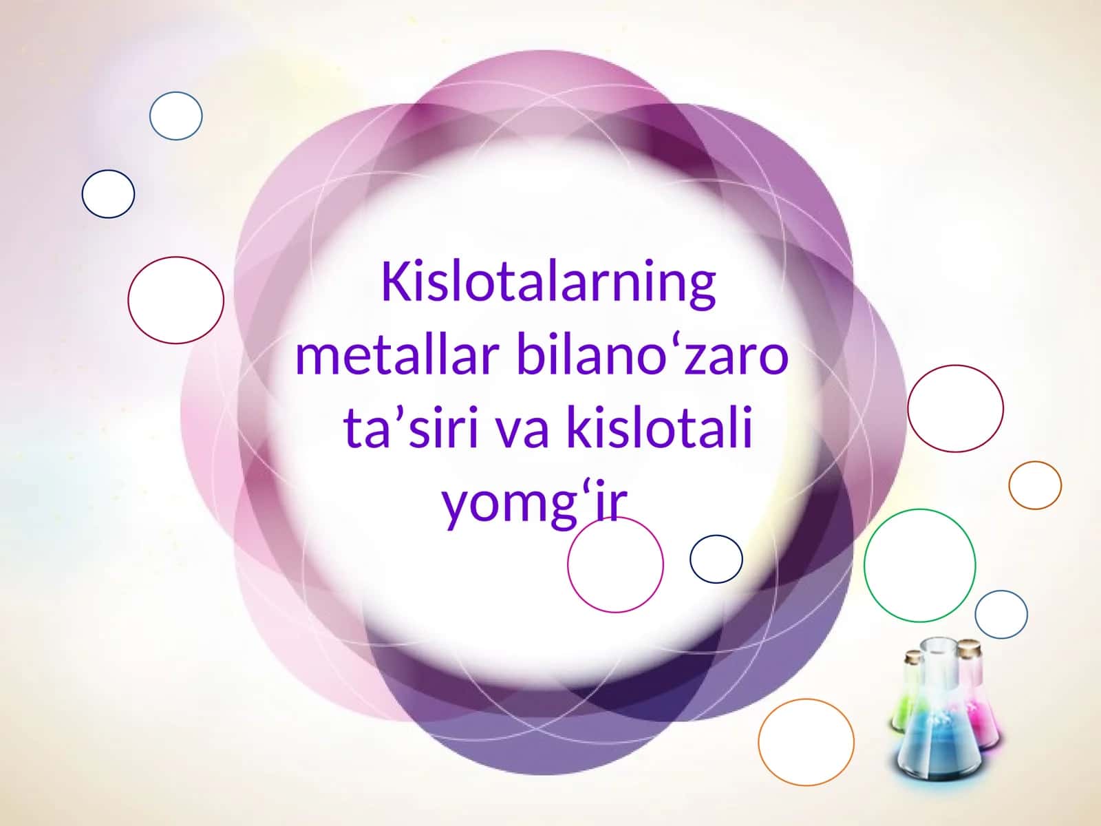 Kislotalarning metallar bilanoʻzaro taʼsiri va kislotali yomgʻir 1
