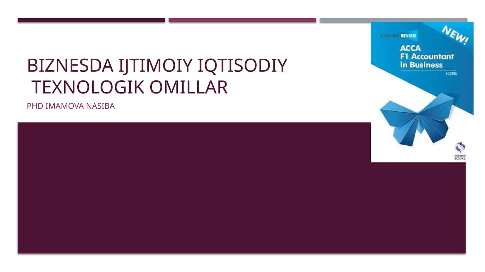 Biznesda ijtimoiy iqtisodiy texnologik omillar 1