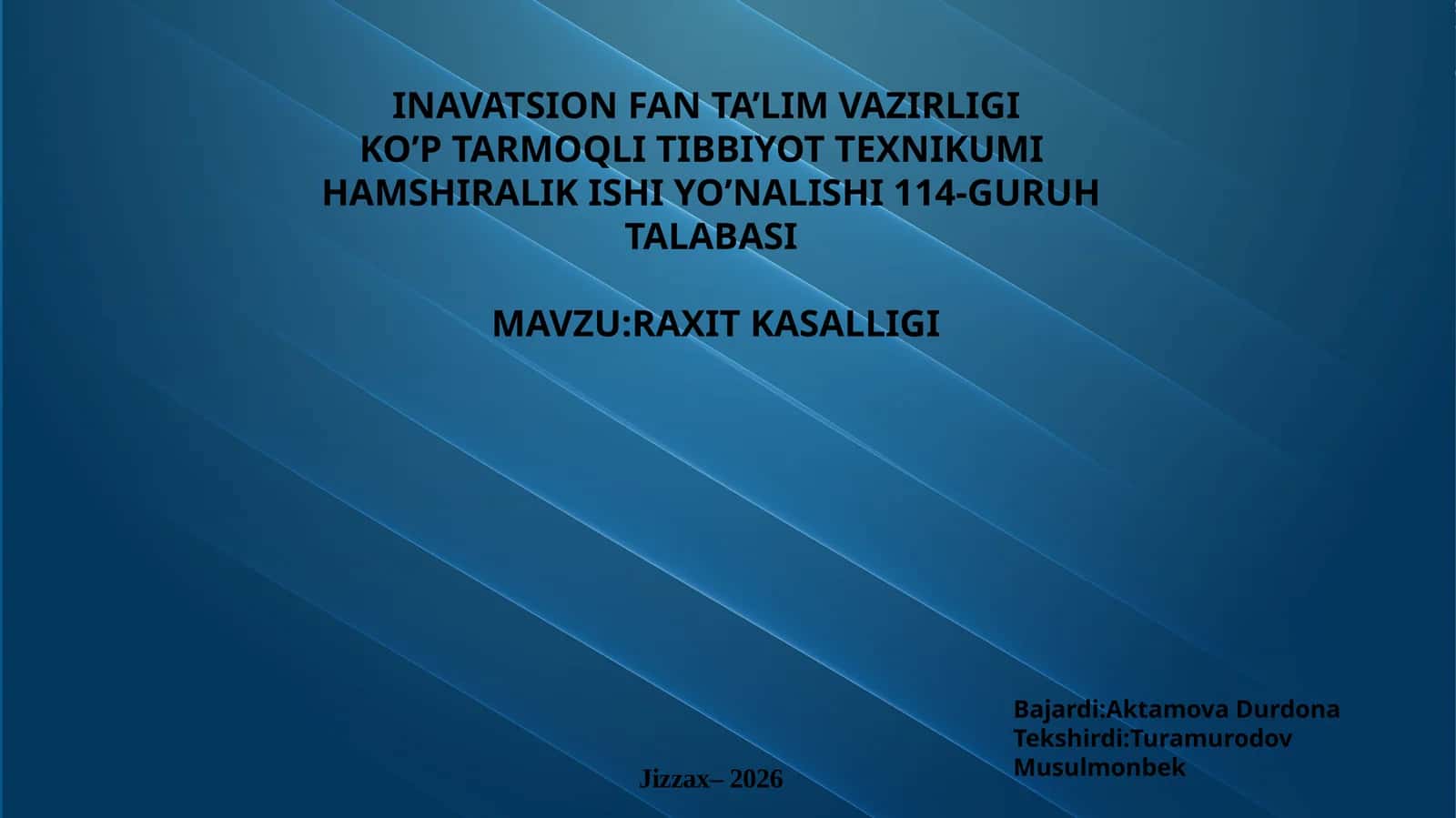 Raxit kasalligi 1