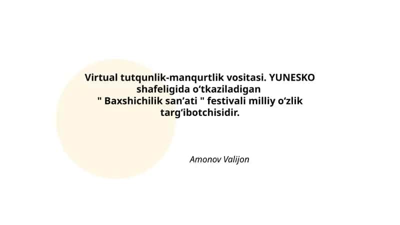 Virtual tutqunlik-manqurtlik vositasi 1
