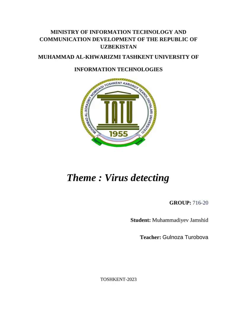 Virus detecting 1