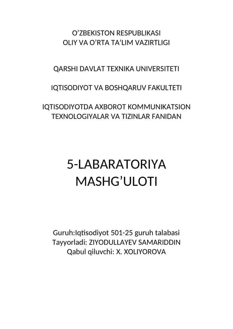 Algoritmlash asoslari 1