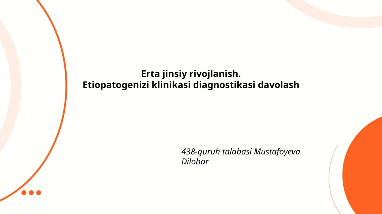 Erta jinsiy rivojlanish 1