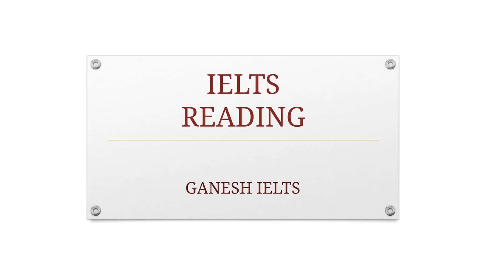 INGLIZ TILI IELTS READING 1