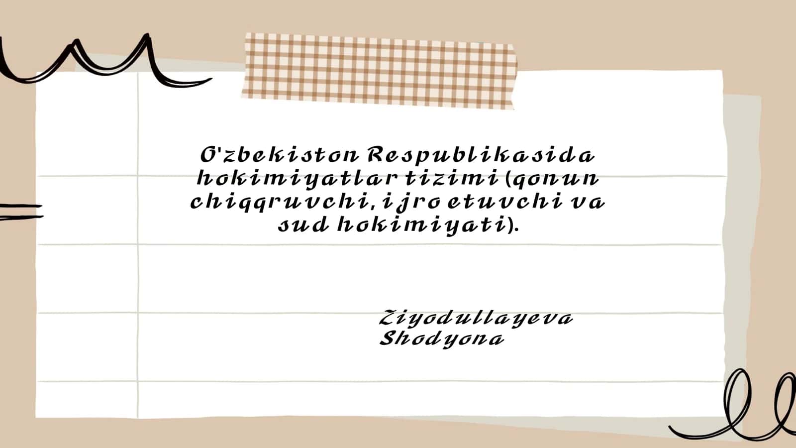 O'zbekiston Respublikasidagi hokimiyatlar tizimi 1
