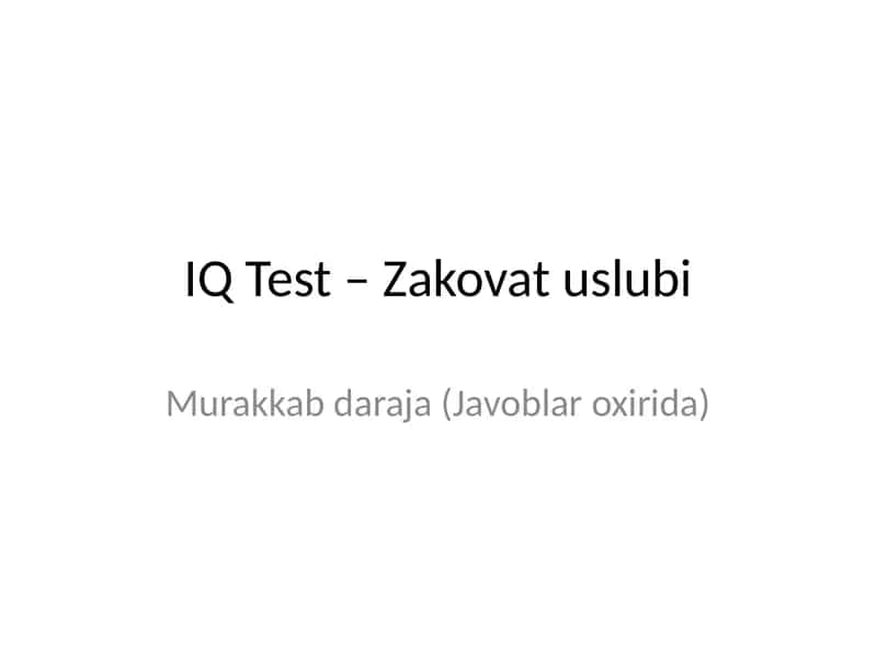 Zakovat uslubi 1