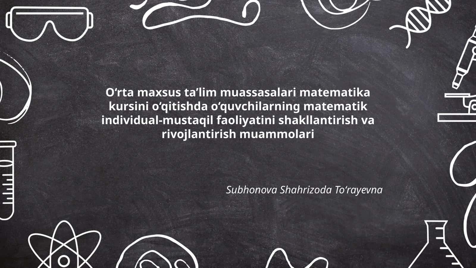 O‘rta maxsus ta’lim muassasalari matematika kursi 1