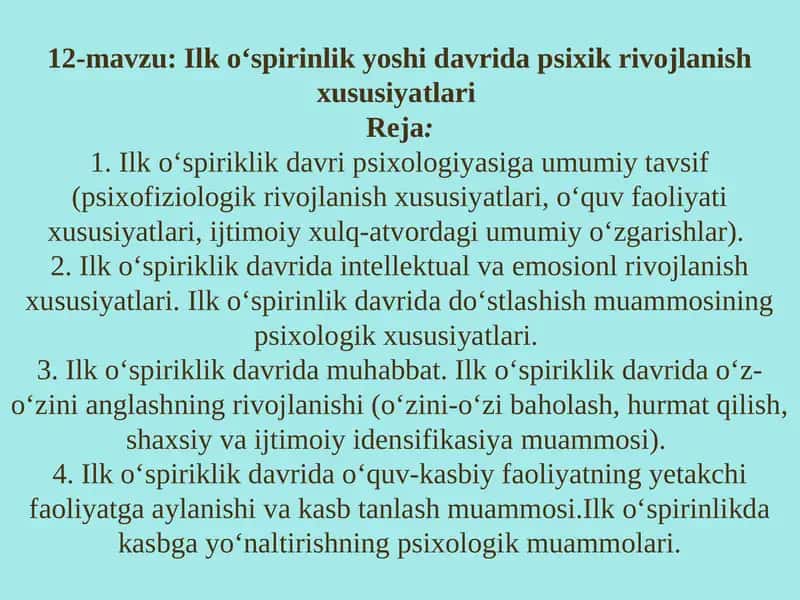 Ilk o‘spirinlik yoshi davrida psixik rivojlanish xususiyatlari 1