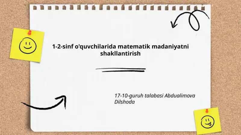 Matematik madaniyatni shakllantirish 1