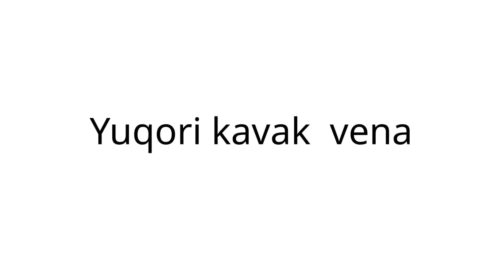 Yuqorikavakvena 1