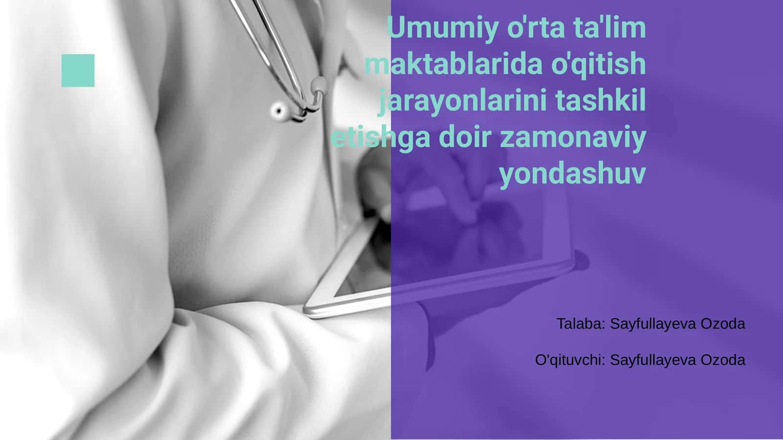 Zamonaviy ta'lim jarayonlari 1