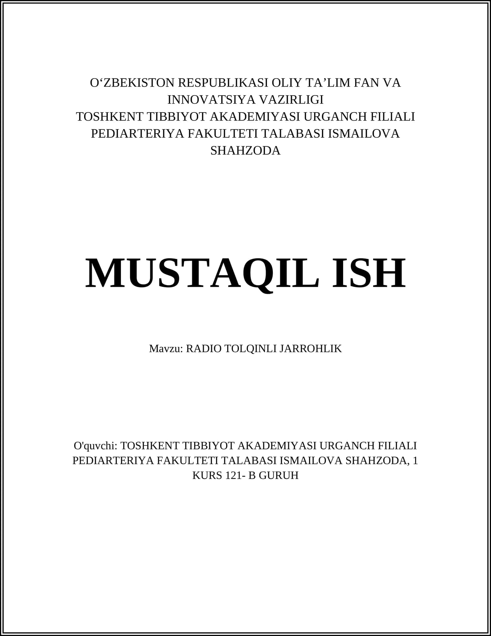 RADIO TOLQINLI JARROHLIK 1