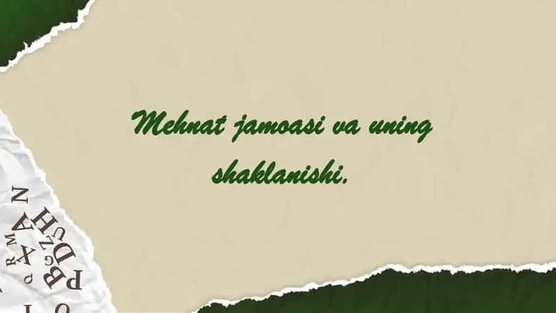 Mehnat jamoasi va uning shakllanishi. 1