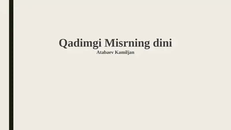 Qadimgi Misrning dini 1