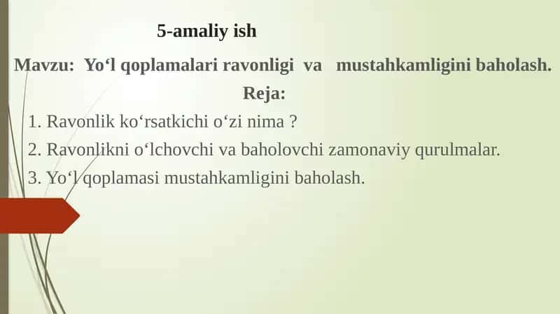 Qoplama ravonligi va mustahkamligini aniqlash 1