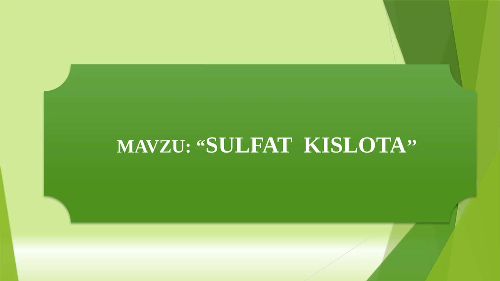 Sulfat kislota 1