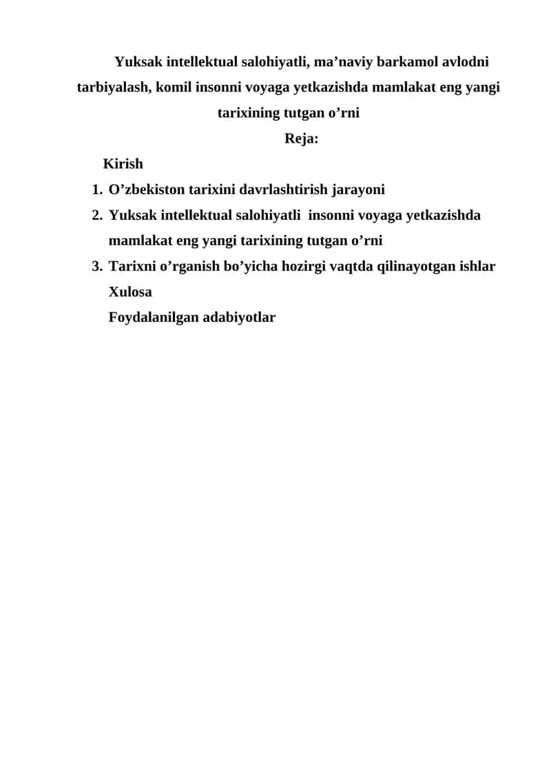 O‘zbekiston tarixi 1