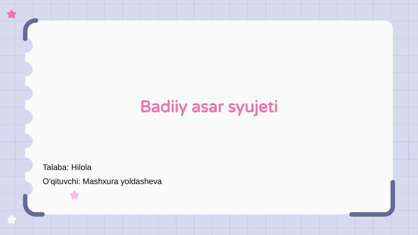 Badiiy asar syujeti 1