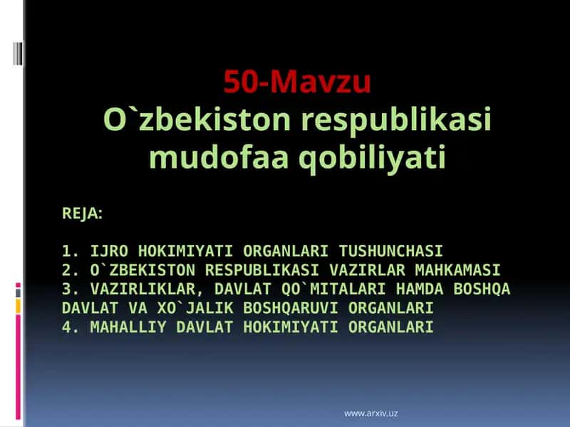 O`zbekiston Respublikasi Vazirlar Mahkamasi 1