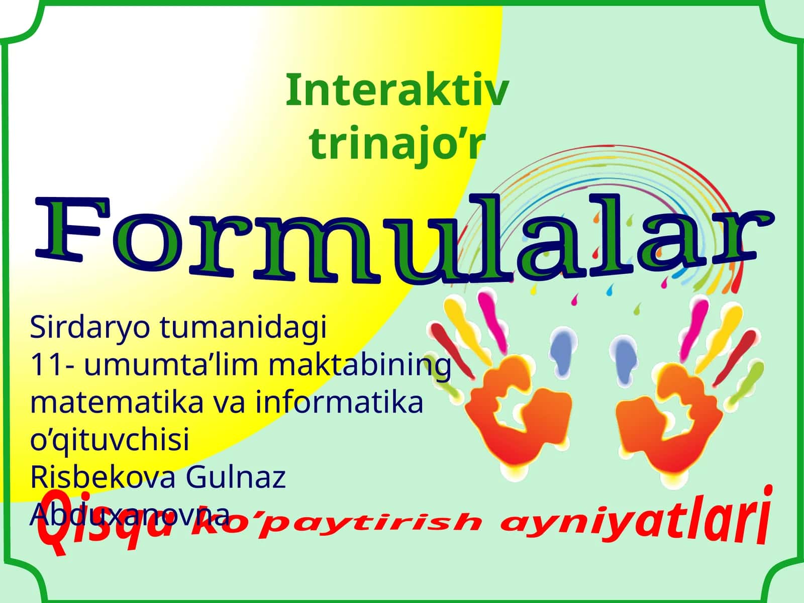 Interaktiv  trina  jo’r 1