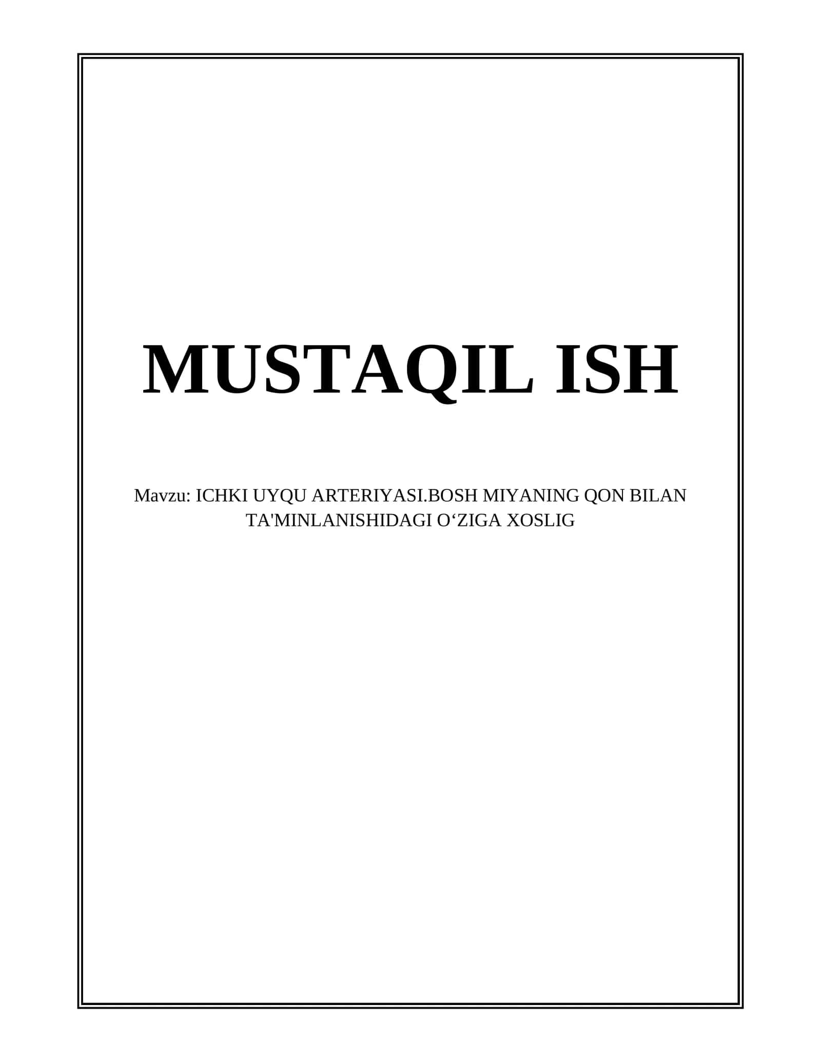 ICHKI UYQU ARTERIYASI 1