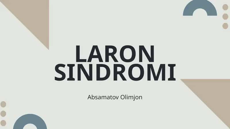 LARON SINDROMI 1