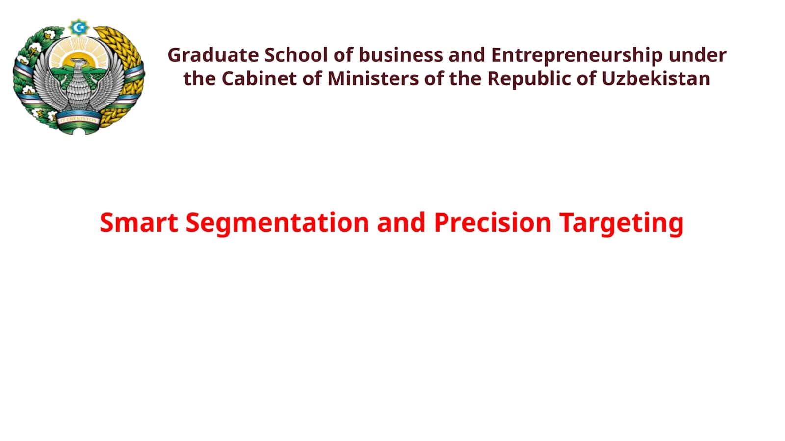 Smart Segmentation and Precision Targeting 1