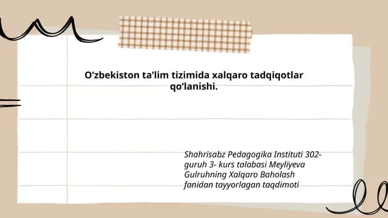 Xalqaro Baholash fanidan taqdimot 1