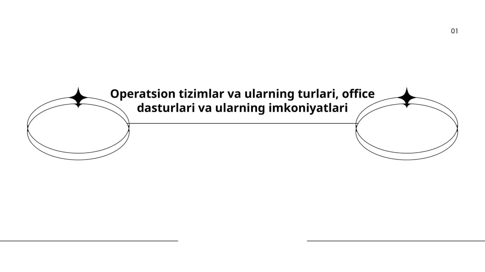 Operatsion tizimlar va ularning turlari, office dasturlari va ularning imkoniyatlari 1