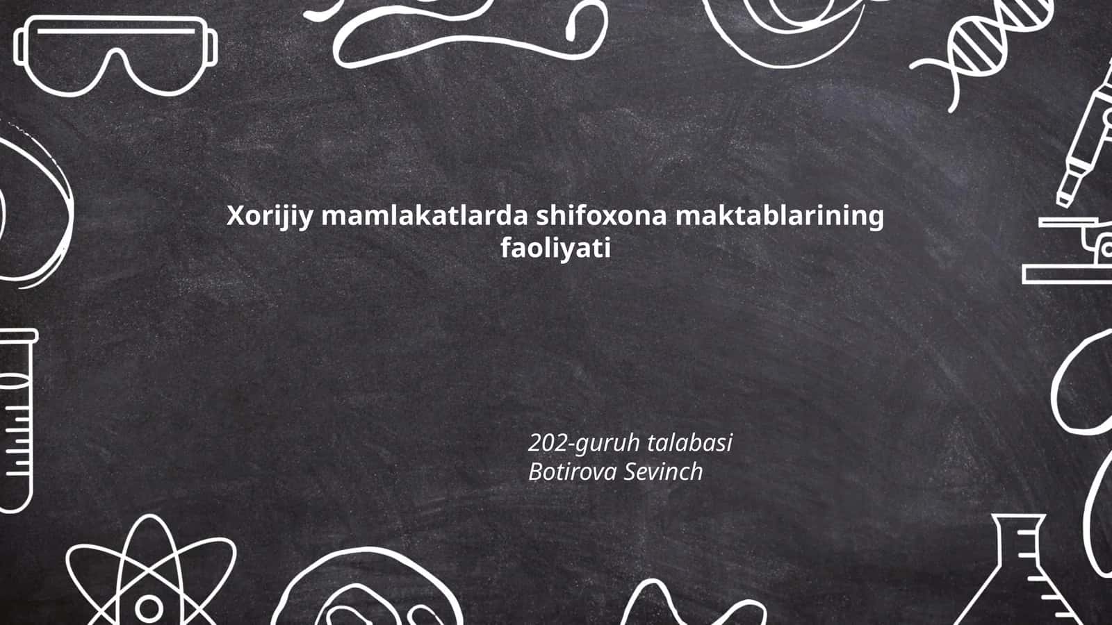Xorijiy mamlakatlarda shifoxona maktablarining faoliyati 1