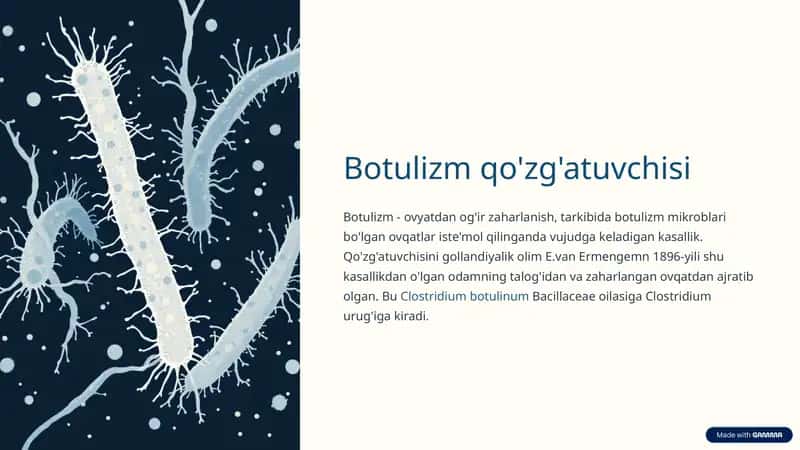 Botulizm qo'zg'atuvchisi 1
