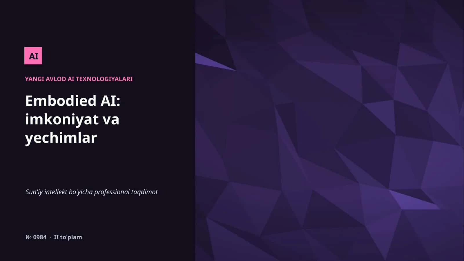 Yangi Avlod AI Texnologiyalari 1