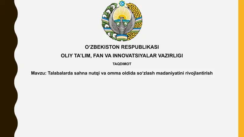 Nutq madaniyati va notiqlik san'ati XXI asrda 1